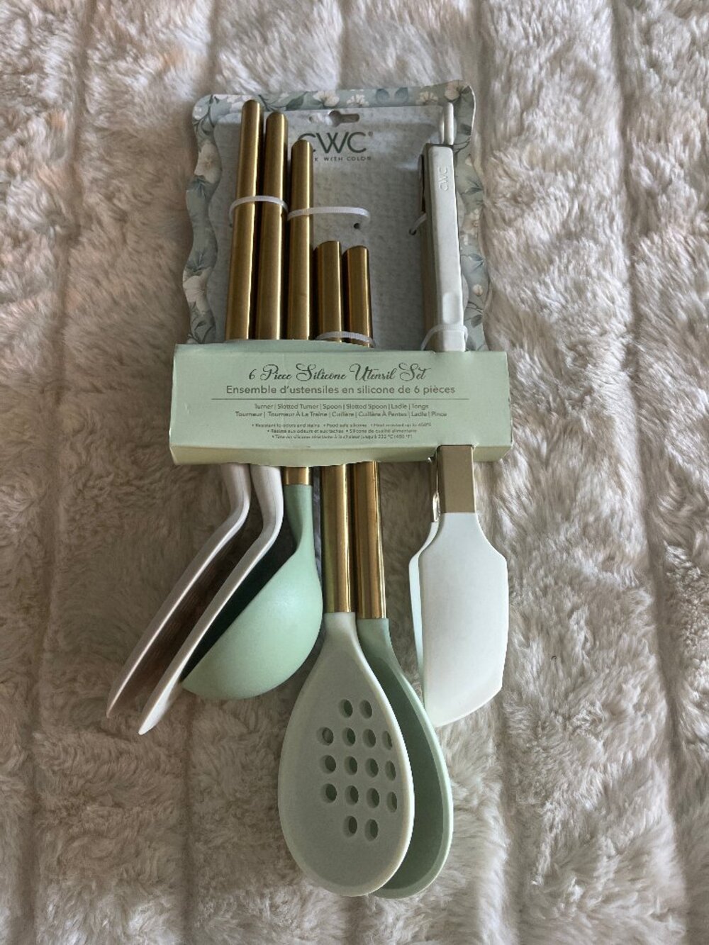 NWT CWC Cook with Color 6 Piece Silicone Utensil Set